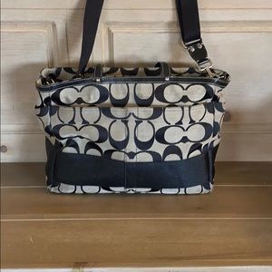 COACH signature logo diaper bag
